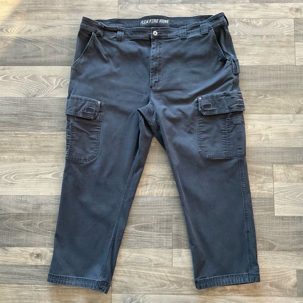 48x30 Duluth Flex Fire Hose Cargo Pants Men’s Black Relaxed Fit Stretch 45507